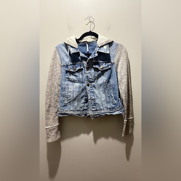 Free People Denim Knit Jacket - Picture 2 of 6